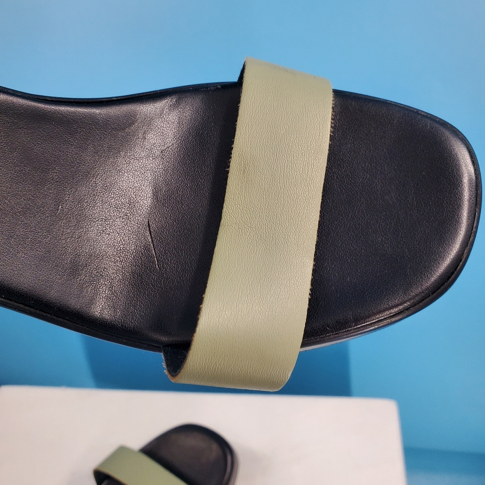 Asos green leather clog sandals 10 - Picture 13 of 16